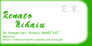 renato mihaiu business card